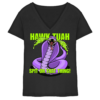 HAWK TUAH - Spit on that thing! - lila - Damen V-Neck Shirt