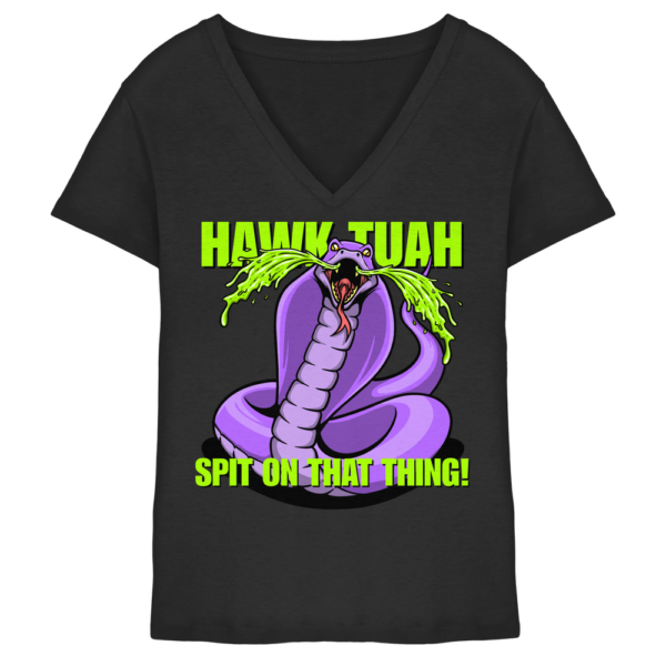 HAWK TUAH - Spit on that thing! - lila - Damen V-Neck Shirt