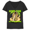 HAWK TUAH - Spit on that thing! - gelb - Damen V-Neck Shirt