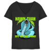 HAWK TUAH! Spit on that thing! - blau - Damen V-Neck Shirt