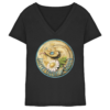Liliths Colorful Garden Logo 'Hakennasennatter' - Damen V-Neck Shirt