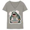 Schnappschildkröte 'Free Kisses!' - Damen V-Neck Shirt
