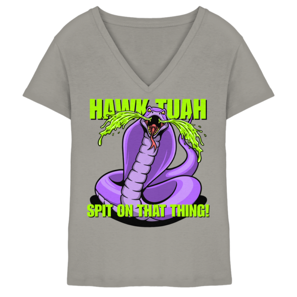HAWK TUAH - Spit on that thing! - lila - Damen V-Neck Shirt