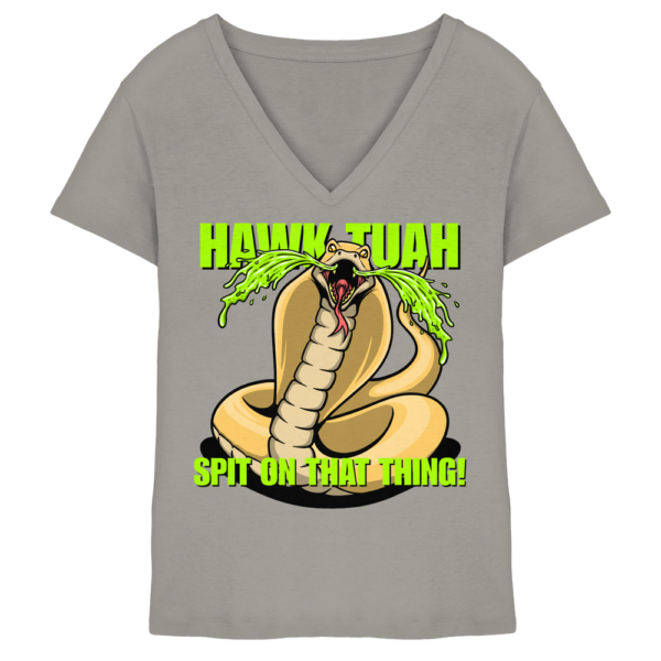 HAWK TUAH - Spit on that thing! - gelb - Damen V-Neck Shirt