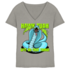 HAWK TUAH! Spit on that thing! - blau - Damen V-Neck Shirt