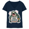 Schnappschildkröte 'Free Kisses!' - Damen V-Neck Shirt