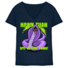 HAWK TUAH - Spit on that thing! - lila - Damen V-Neck Shirt
