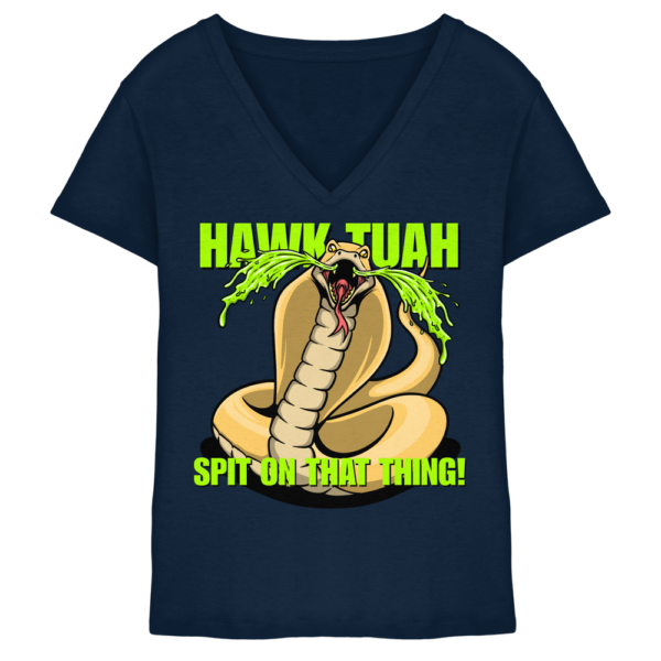 HAWK TUAH - Spit on that thing! - gelb - Damen V-Neck Shirt