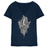 Baumeidechse Geometric Art - Damen V-Neck Shirt