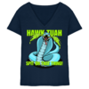 HAWK TUAH! Spit on that thing! - blau - Damen V-Neck Shirt