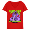 HAWK TUAH - Spit on that thing! - lila - Damen V-Neck Shirt