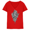 Baumeidechse Geometric Art - Damen V-Neck Shirt