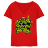 Liliths Colorful Garden Graffiti Logo - Damen V-Neck Shirt