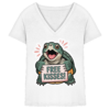 Schnappschildkröte 'Free Kisses!' - Damen V-Neck Shirt