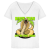 HAWK TUAH - Spit on that thing! - gelb - Damen V-Neck Shirt
