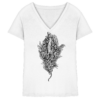 Baumeidechse Geometric Art - Damen V-Neck Shirt