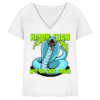 HAWK TUAH! Spit on that thing! - blau - Damen V-Neck Shirt