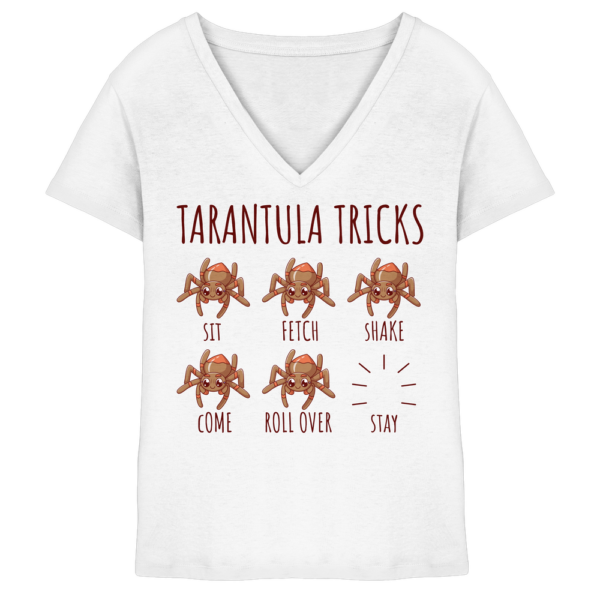 Vogelspinnen Tricks - Sitz, Platz, bleib! - Damen V-Neck Shirt
