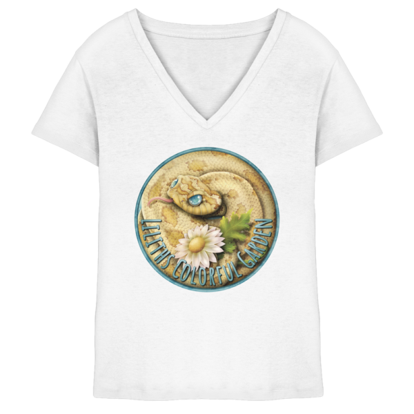 Liliths Colorful Garden Logo 'Hakennasennatter' - Damen V-Neck Shirt