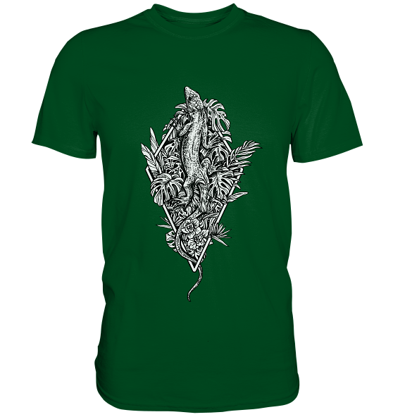Baumeidechse Geometric Art - Herren/Unisex Premium Shirt