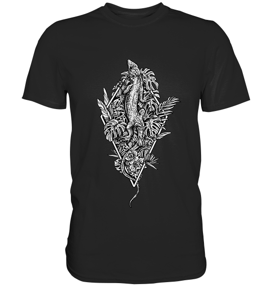 Baumeidechse Geometric Art - Herren/Unisex Premium Shirt