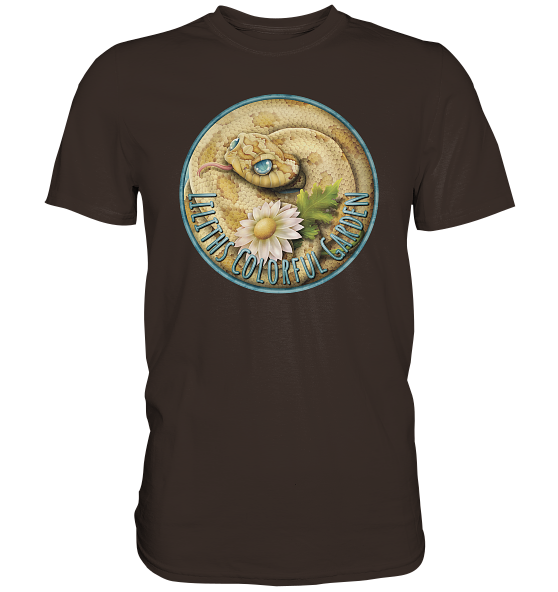 front-premium-shirt-392e29-558x-10.png Liliths Colorful Garden Logo 'Hakennasennatter' - Herren/Unisex Premium Shirt