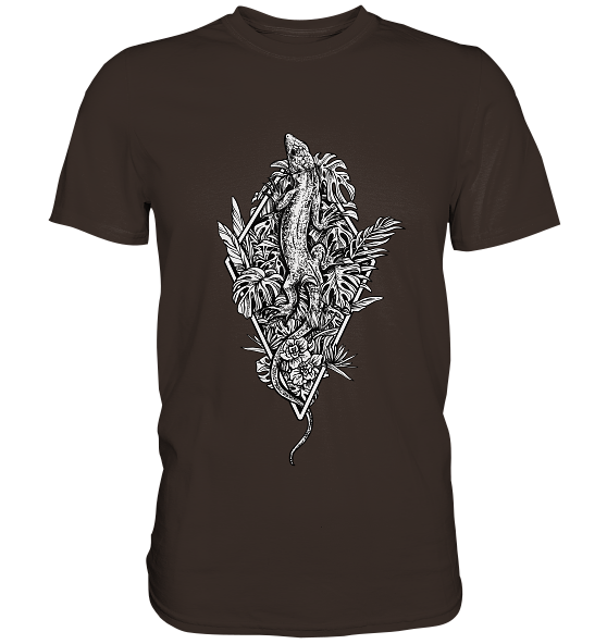 Baumeidechse Geometric Art - Herren/Unisex Premium Shirt