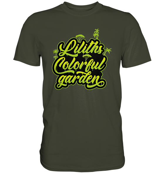 Liliths Colorful Garden Graffiti Logo - Herren/Unisex Premium Shirt
