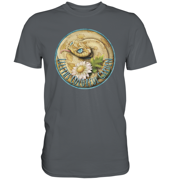 front-premium-shirt-585c60-558x-10.png Liliths Colorful Garden Logo 'Hakennasennatter' - Herren/Unisex Premium Shirt
