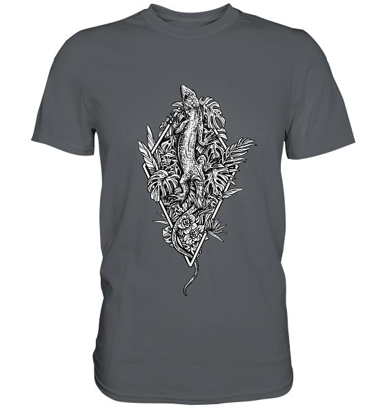 Baumeidechse Geometric Art - Herren/Unisex Premium Shirt
