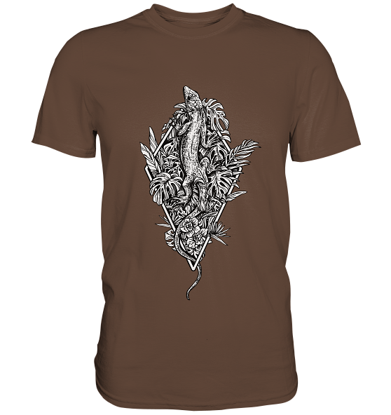 Baumeidechse Geometric Art - Herren/Unisex Premium Shirt