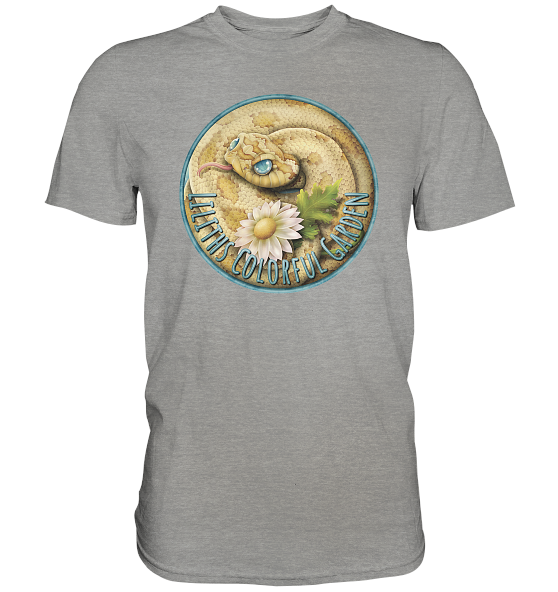 front-premium-shirt-9b9d9d-558x-10.png Liliths Colorful Garden Logo 'Hakennasennatter' - Herren/Unisex Premium Shirt