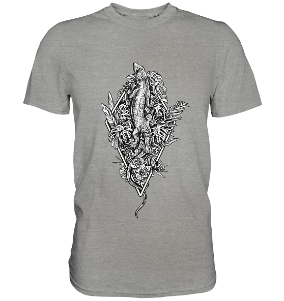 Baumeidechse Geometric Art - Herren/Unisex Premium Shirt