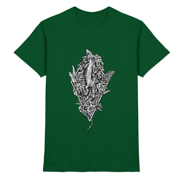 Baumeidechse Geometric Art - Herren/Unisex Premium Shirt