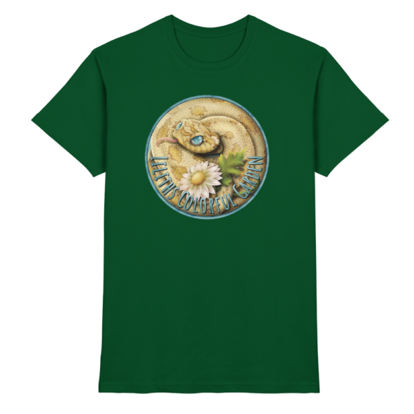 front-premium-shirt-bottle-green-368-6a7f-1000x.png Liliths Colorful Garden Logo 'Hakennasennatter' - Herren/Unisex Premium Shirt