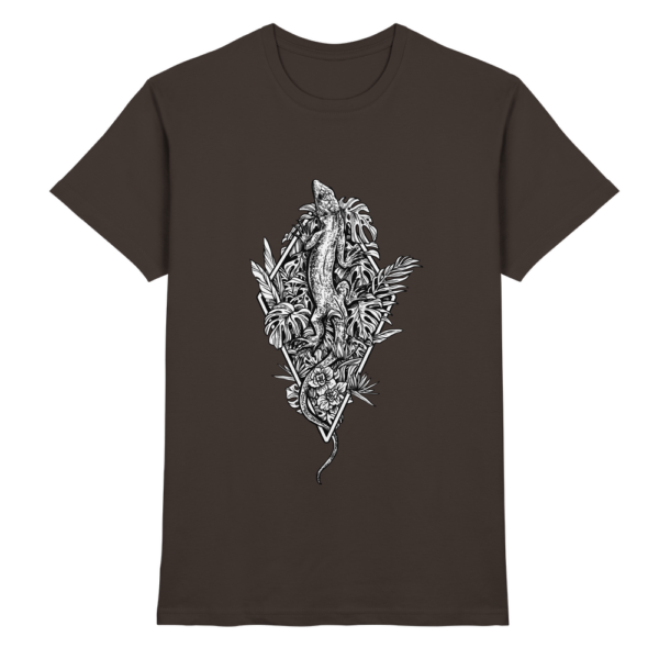 Baumeidechse Geometric Art - Herren/Unisex Premium Shirt