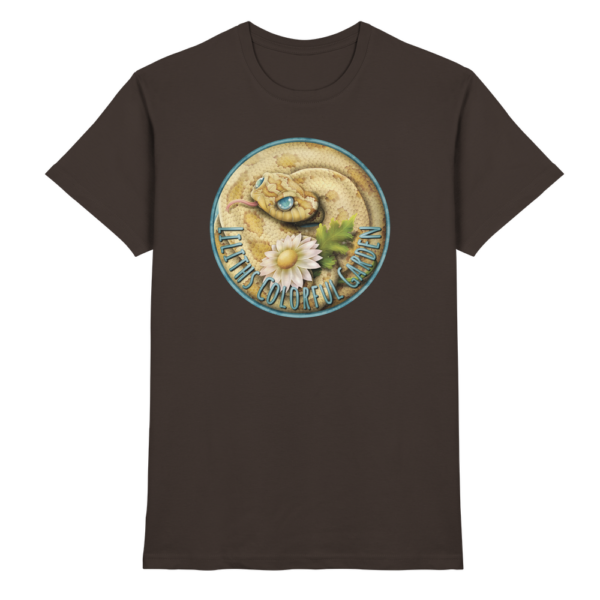 front-premium-shirt-brown-368-6a7f-1000x.png Liliths Colorful Garden Logo 'Hakennasennatter' - Herren/Unisex Premium Shirt