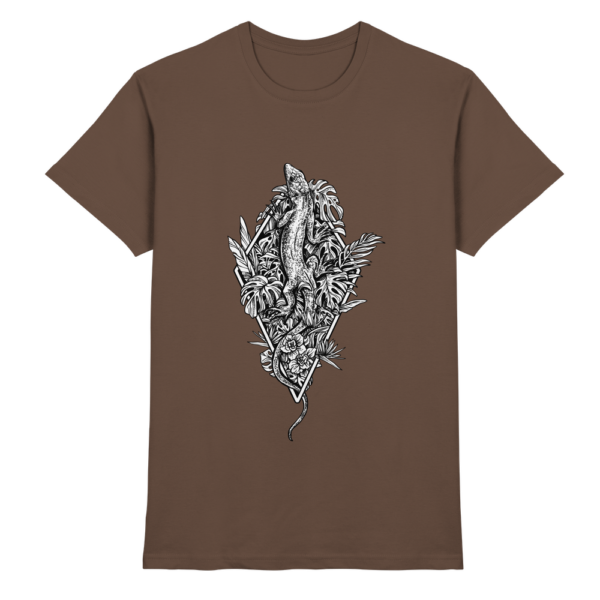 Baumeidechse Geometric Art - Herren/Unisex Premium Shirt