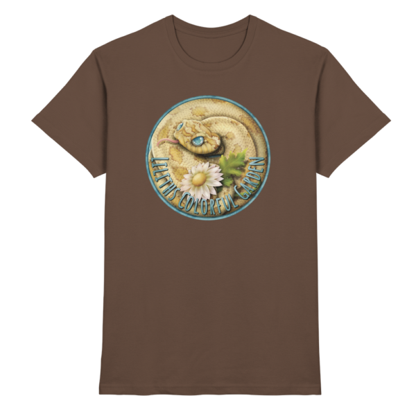 front-premium-shirt-chocolate-368-6a7f-1000x.png Liliths Colorful Garden Logo 'Hakennasennatter' - Herren/Unisex Premium Shirt