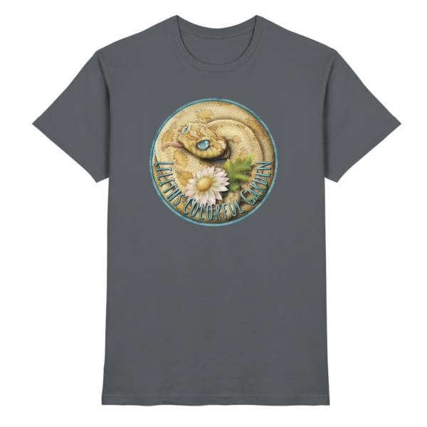 front-premium-shirt-dark-grey-368-6a7f-1000x.png Liliths Colorful Garden Logo 'Hakennasennatter' - Herren/Unisex Premium Shirt