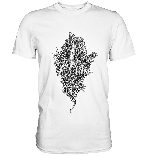 Baumeidechse Geometric Art - Herren/Unisex Premium Shirt
