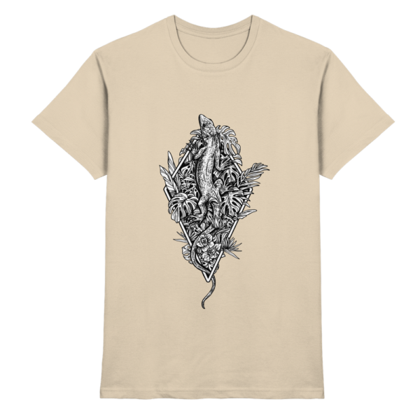 Baumeidechse Geometric Art - Herren/Unisex Premium Shirt
