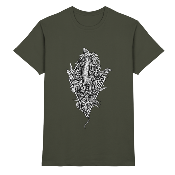 Baumeidechse Geometric Art - Herren/Unisex Premium Shirt