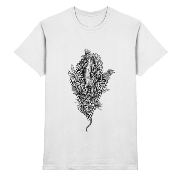 Baumeidechse Geometric Art - Herren/Unisex Premium Shirt