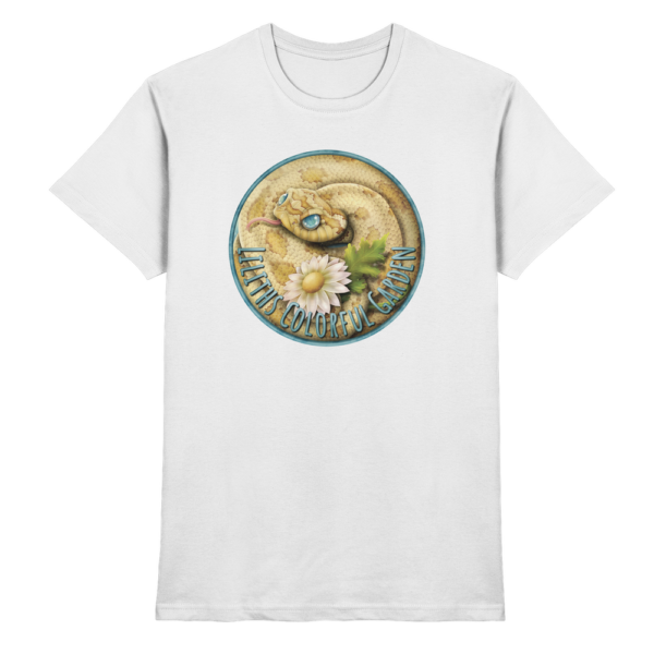 front-premium-shirt-white-368-6a7f-1000x.png Liliths Colorful Garden Logo 'Hakennasennatter' - Herren/Unisex Premium Shirt