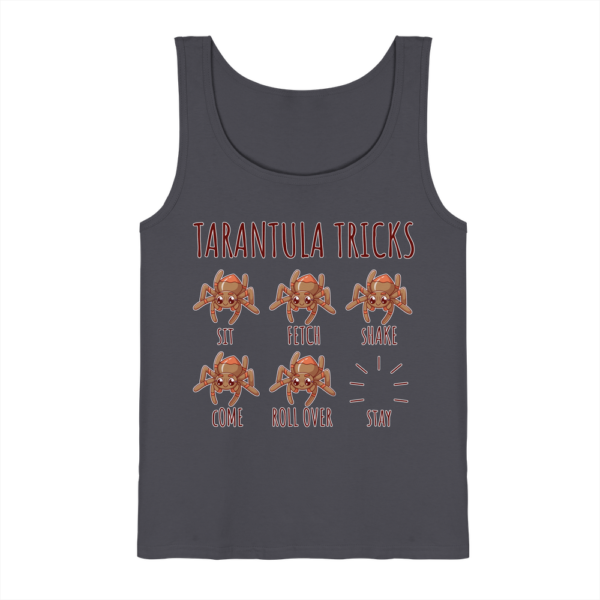 front-tank-top-charcoal-262-cea1-1000x.png Vogelspinnen Tricks - Sitz, Platz, bleib! - Herren/Unisex Tank-Top
