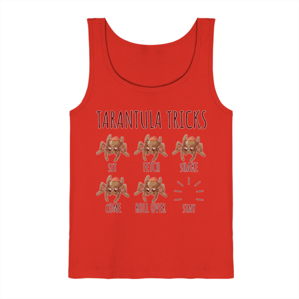 front-tank-top-red-262-cea1-1000x.png Vogelspinnen Tricks - Sitz, Platz, bleib! - Herren/Unisex Tank-Top