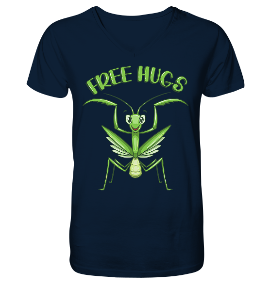 Gottesanbeterin 'Free Hugs' - Herren/Unisex V-Neck Shirt