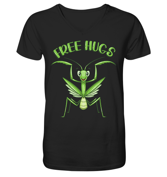 Gottesanbeterin 'Free Hugs' - Herren/Unisex V-Neck Shirt