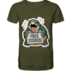 Schnappschildkröte 'Free Kisses!' - Herren/Unisex V-Neck Shirt